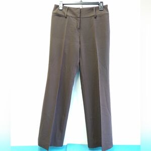 Context Petite Womens Dress Pants Wide Leg Brown 6 Petite